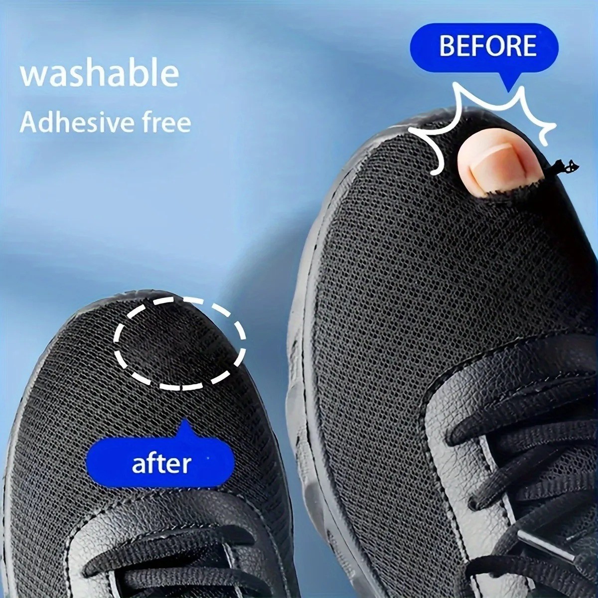 6 Pcs Self-Adhesive Shoe Patches, Strong Waterproof Repair for Holes, Fabric