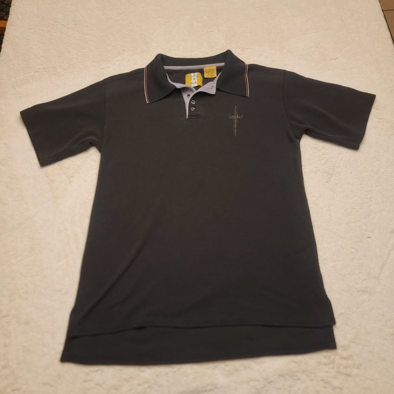 Vintage 90s Mossimo Heavy Knit Polo Shirt Mens L  Skate Surf Signature