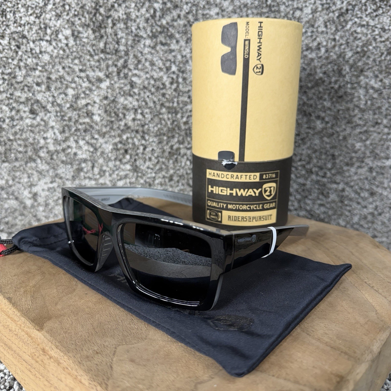 Highway 21 Winslow Polarized Sunglasses Black Motorcycle Gear