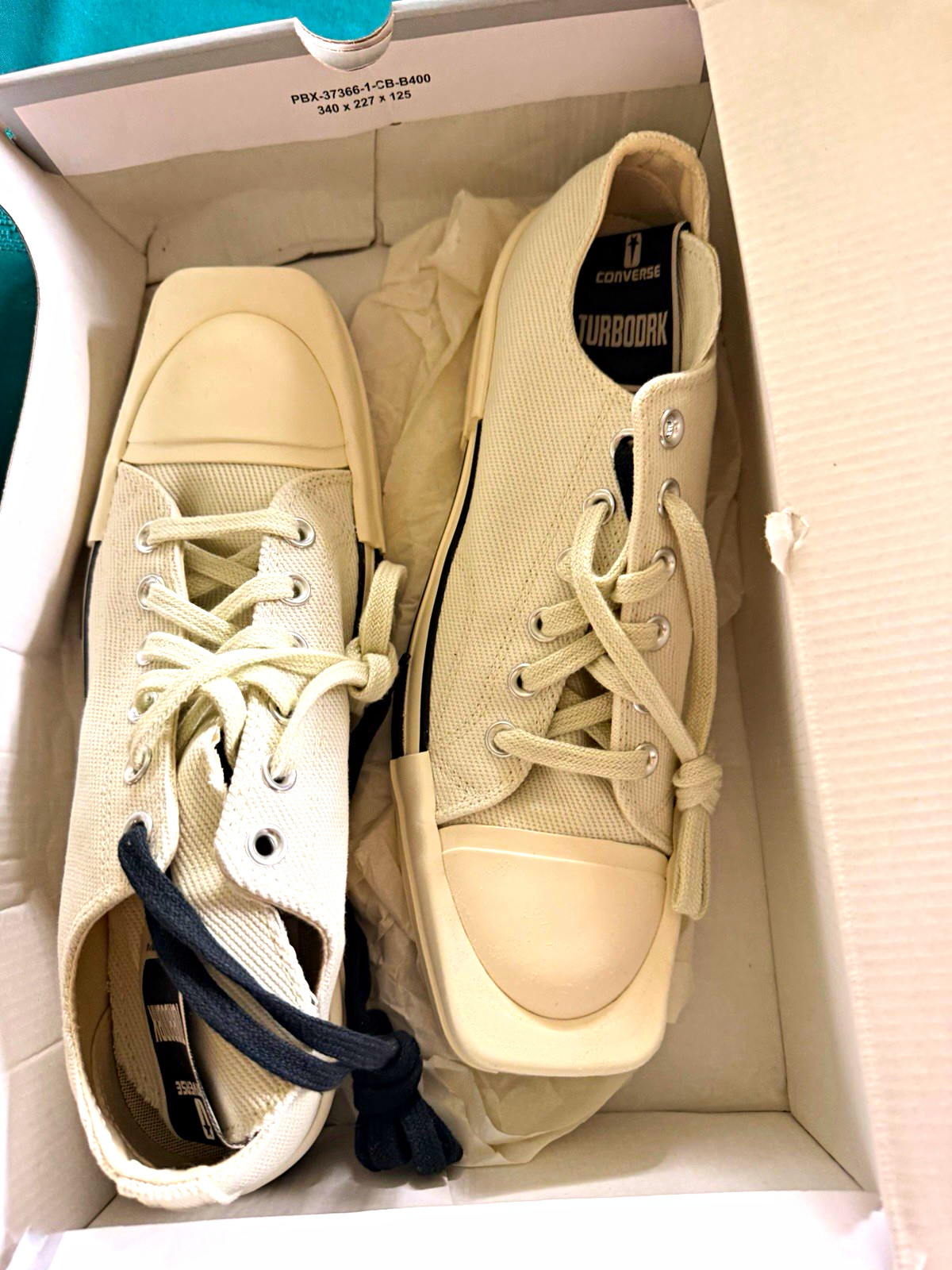 Converse Rick Owens TURBODRK Chuck 70 Ox Low Top Lily White US 8 172345C