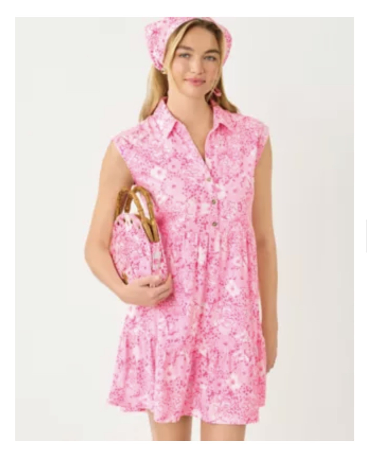 NWT Lilly Pulitzer ARLEY DRESS (CONCH SHELL PINK BURST OF JOY) SIZE: Medium 