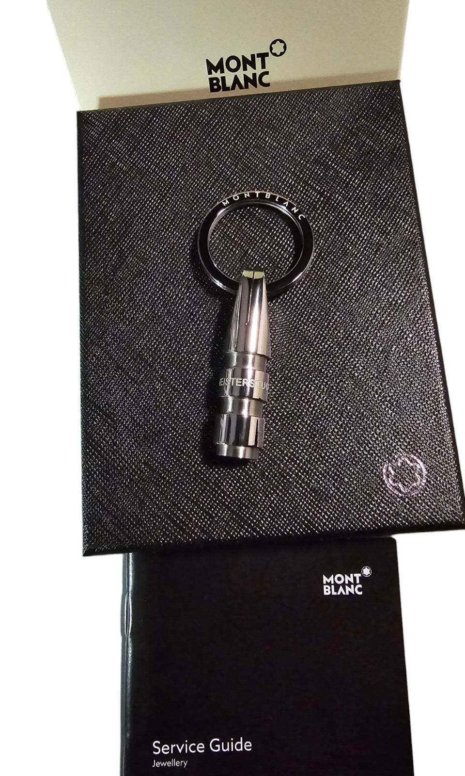 Montblanc Meisterstück Keyring Steel Key Chain w/ Box & Pouch Germany
