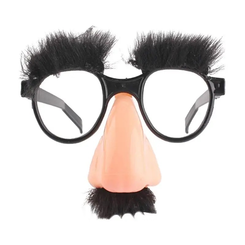 Halloween Novelty Big Nose Glasses with Eyebrows Mustache Funny Party Props