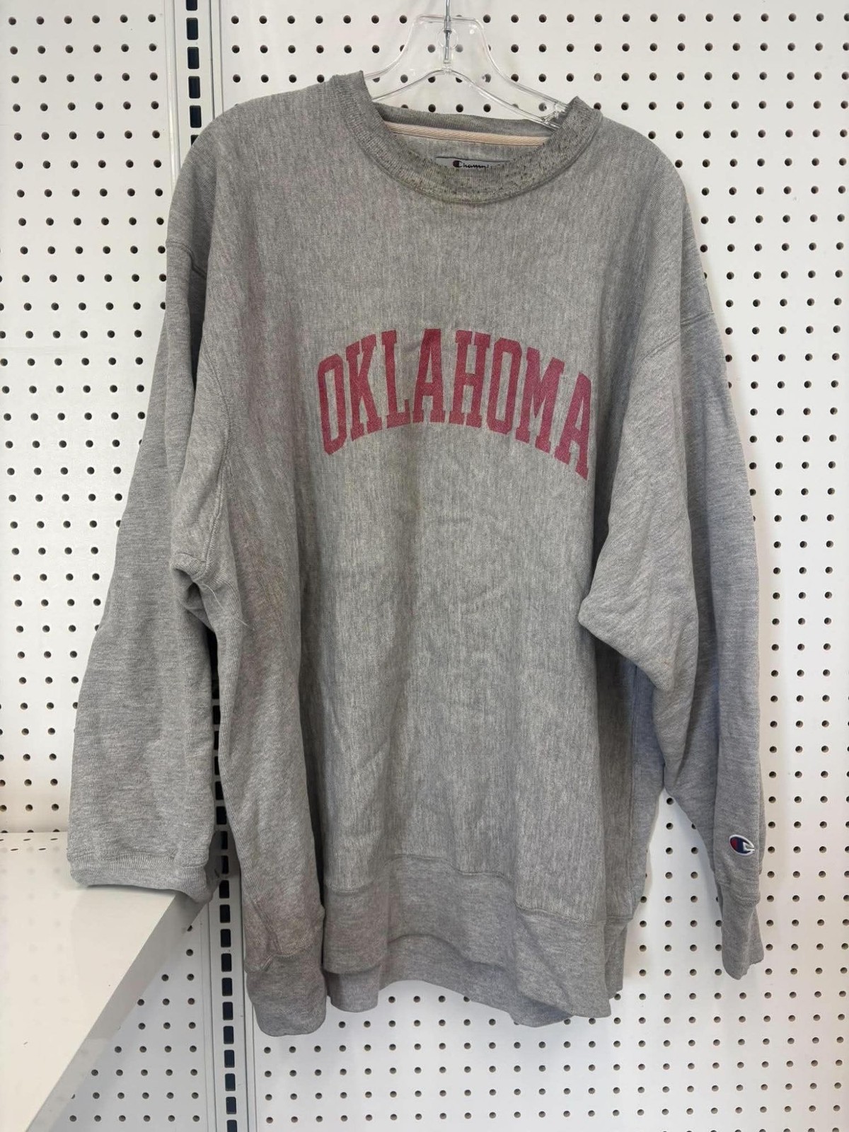 Champion Reverse Weave Gray Oklahoma Sweatshirt XXL Made In Mexico