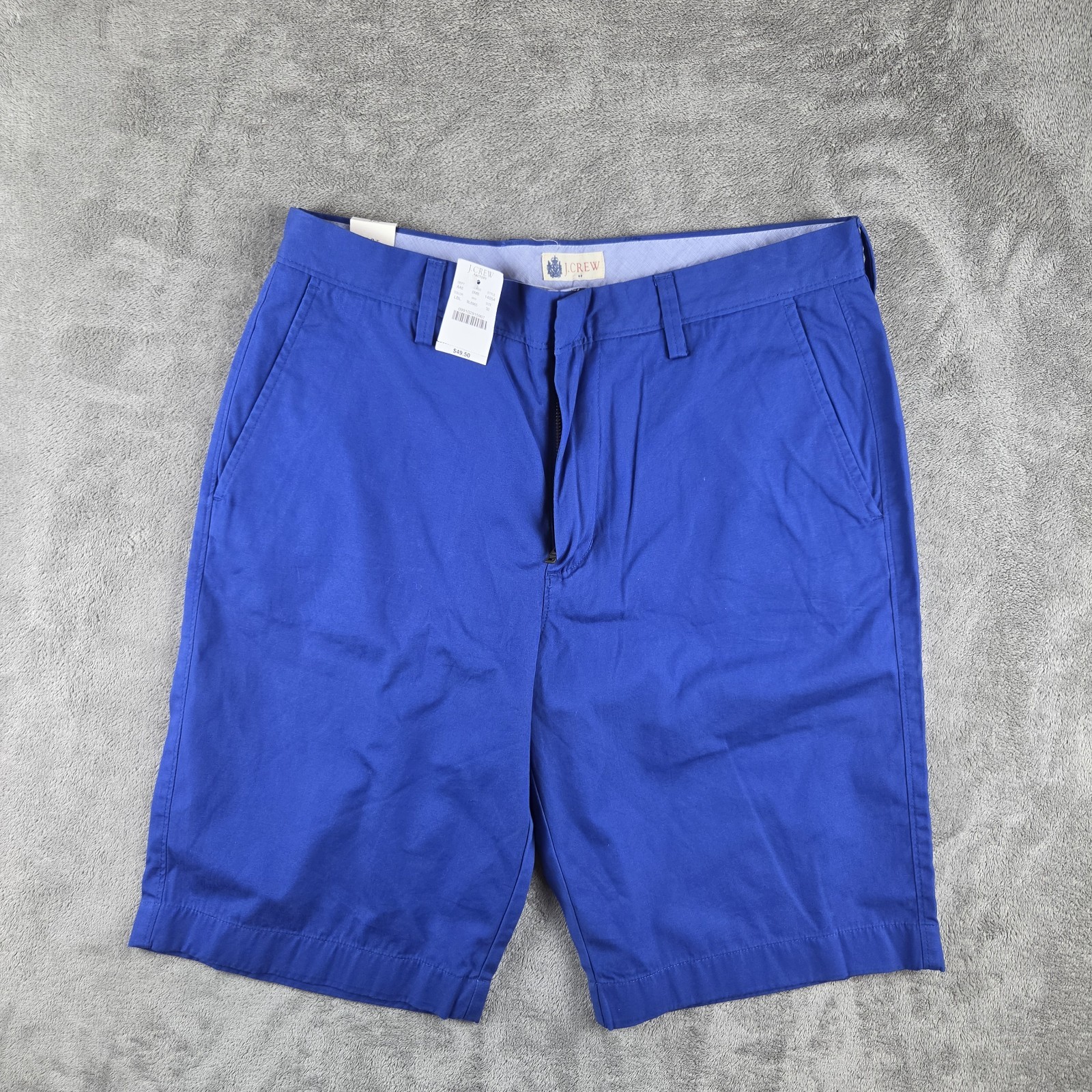 NWT J Crew Rivington Chino Shorts Blue Mens 32 Cotton Khaki Preppy Chino