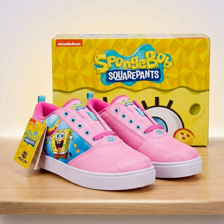 Heelys SpongeBob SquarePants Pink Kids Wheeled Sneakers US 7 New w/ Box