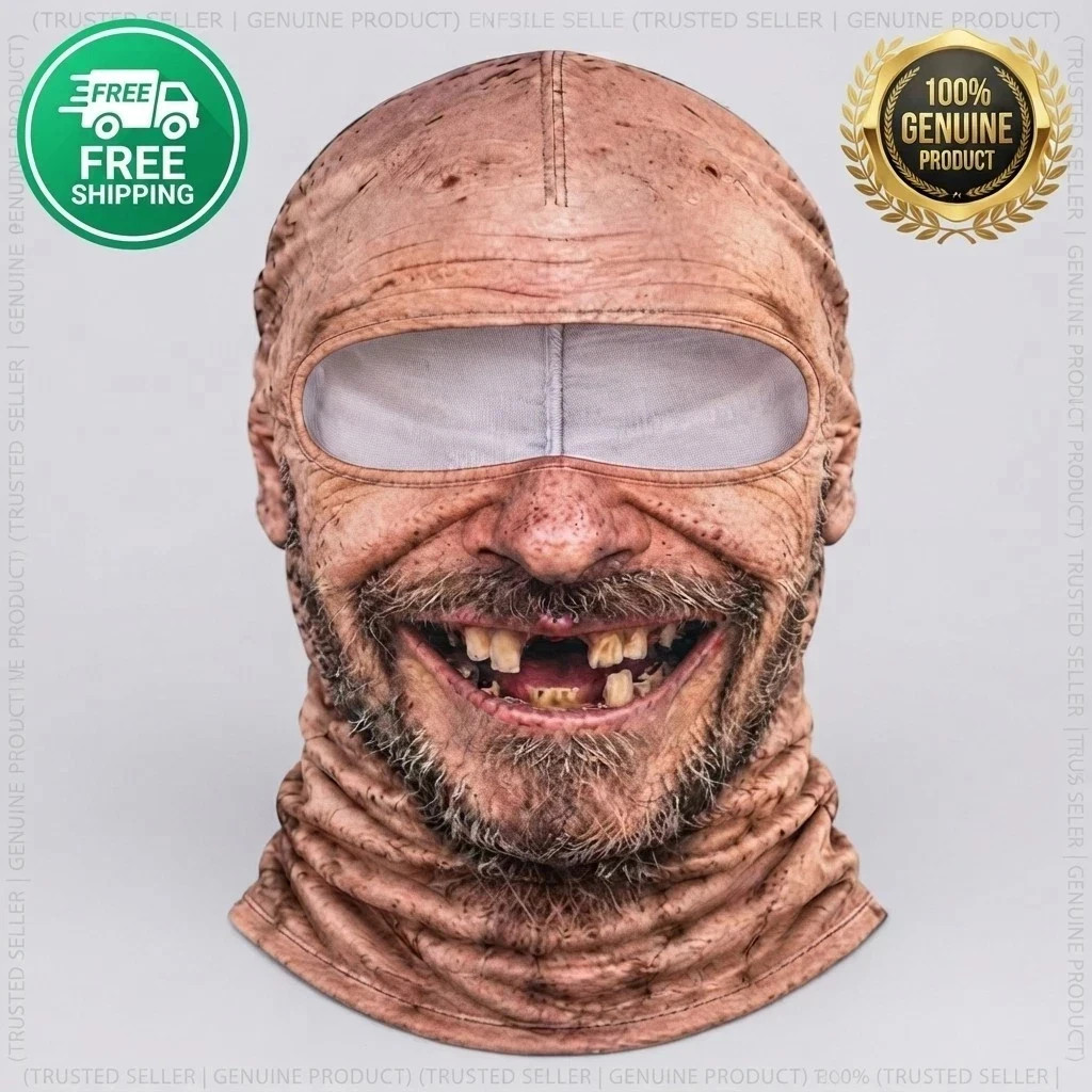 Funny Realistic Old Man Balaclava Full Face Cover Same Day 🚛✅