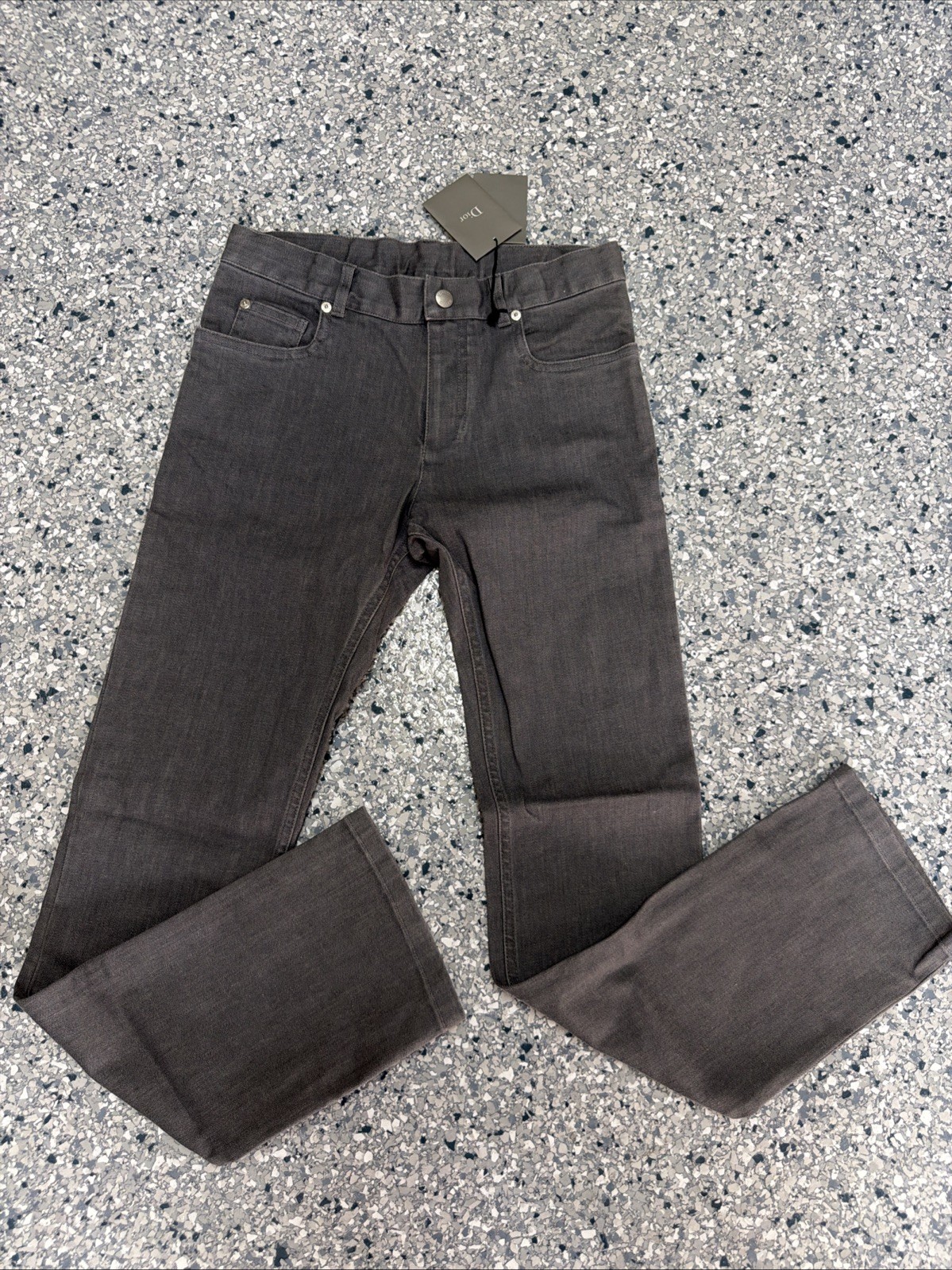 NWT 100% Authentic CHRISTIAN DIOR Boys Gray Denim Jeans - Size 10