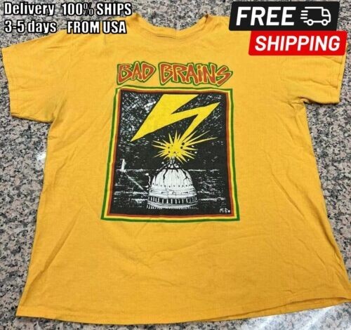 Bad Brains Vintage 1980s Hardcore Punk Rock Band Concert Graphic Tee