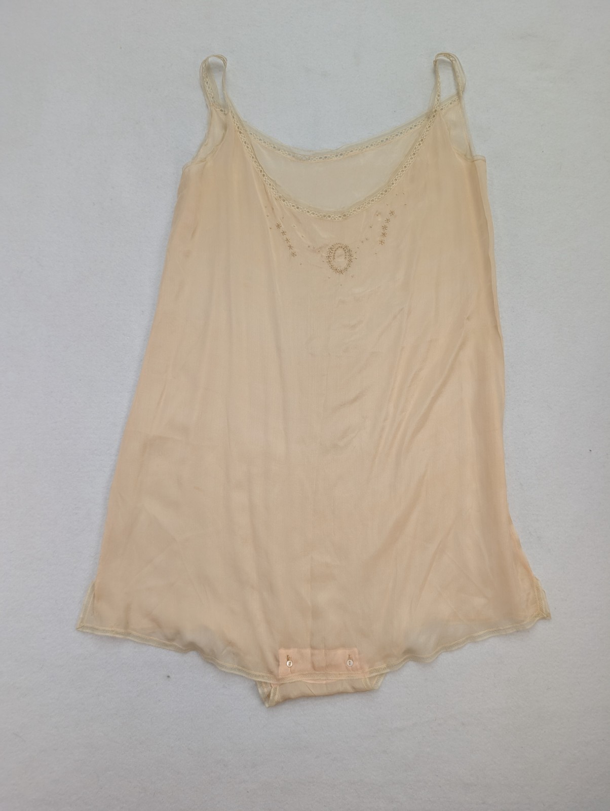 1920s1930s Negligee Women\'s Teddy Flapper Lingerie Lower Button Closure