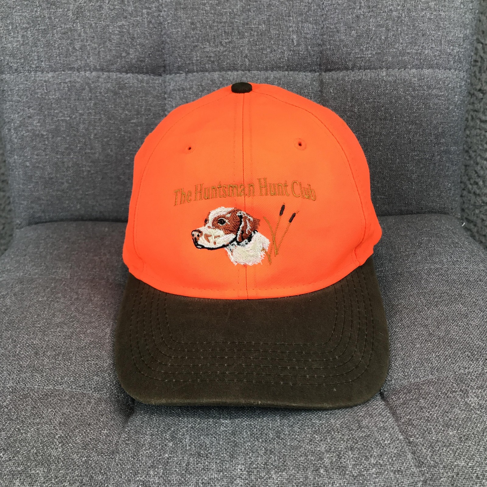 American Dry Goods Hat Cap Strap Back One Size Orange Mens Dog Hunting Baseball