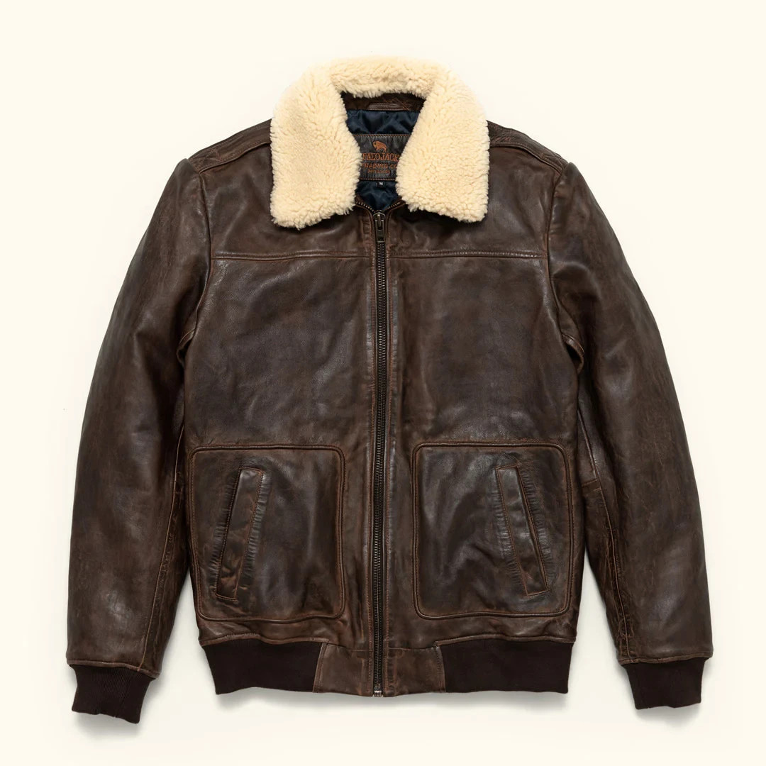 *Brand New* Buffalo Jackson Maverick Leather Bomber Jacket