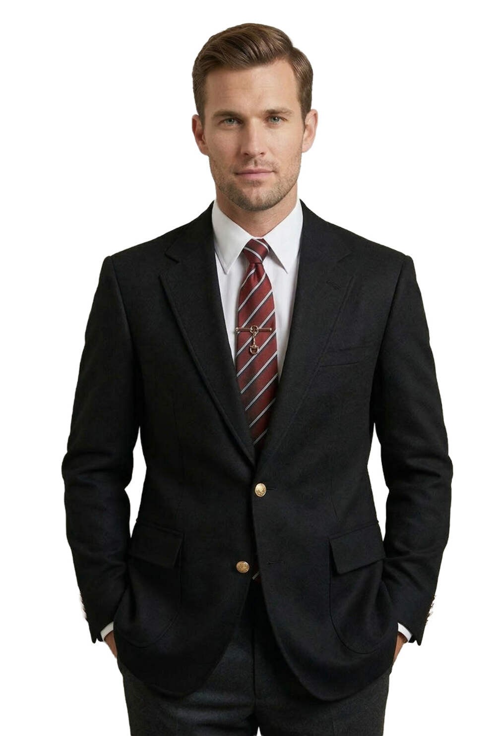 Men's Single Breasted Two Button Professional Blazer Coat