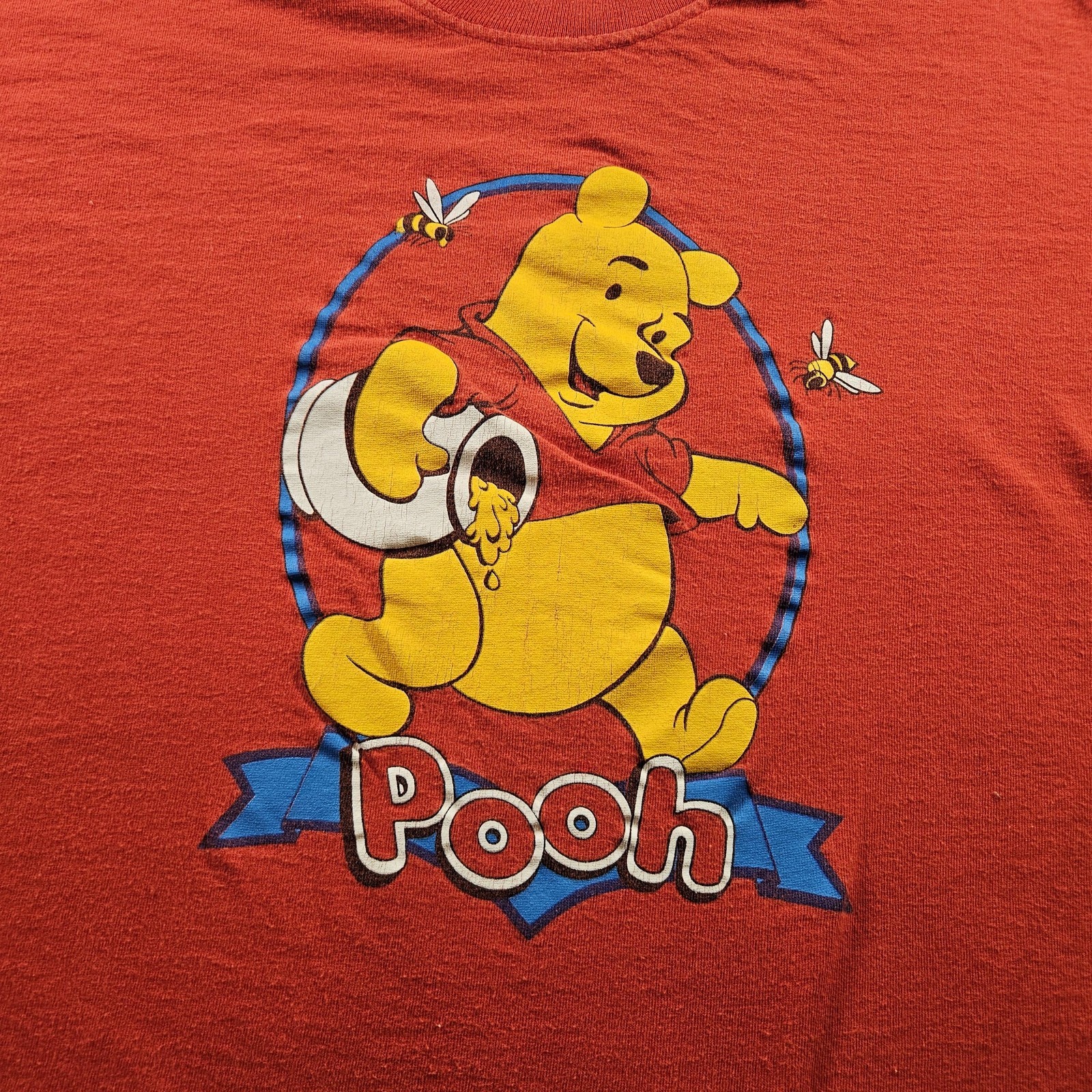 Vintage Disney Winnie the Pooh Shirt Mens XL Red Graphic Made in USA 90s