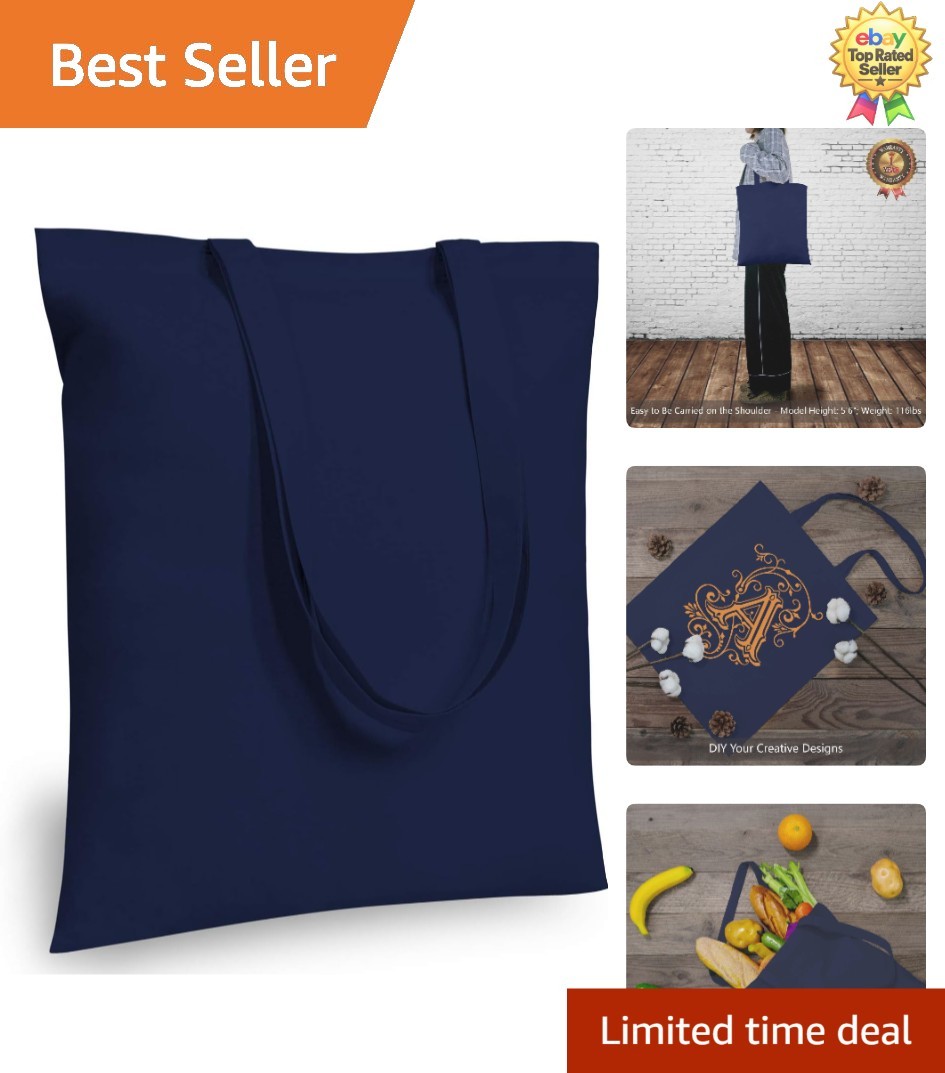 Lightweight 100% Cotton 16x15” Tote Bags - Perfect for DIY & Everyday Use