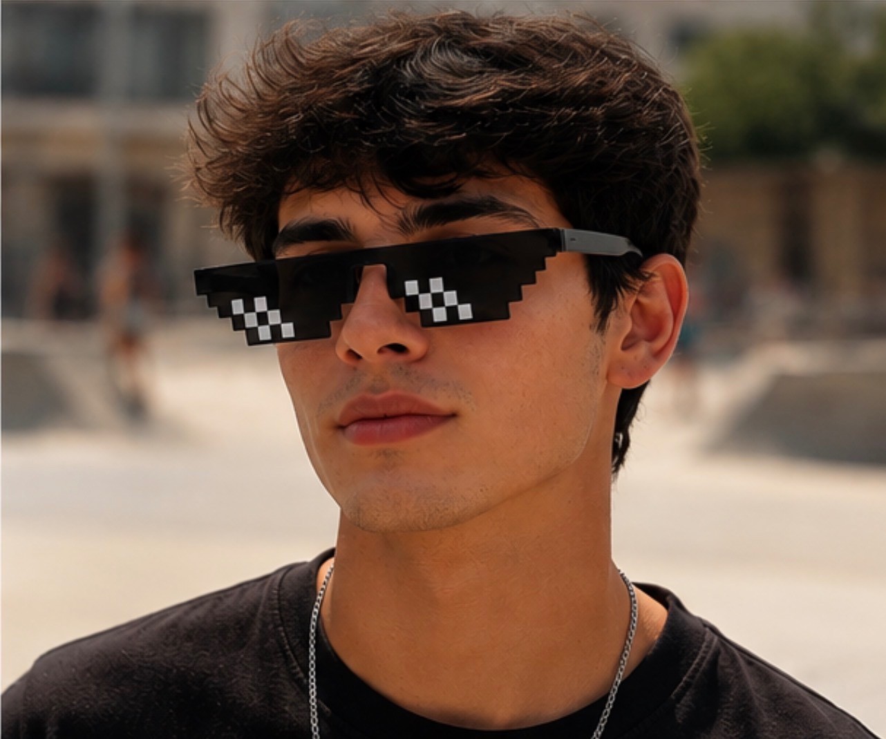 Retro Pixelated Thug Life Sunglasses