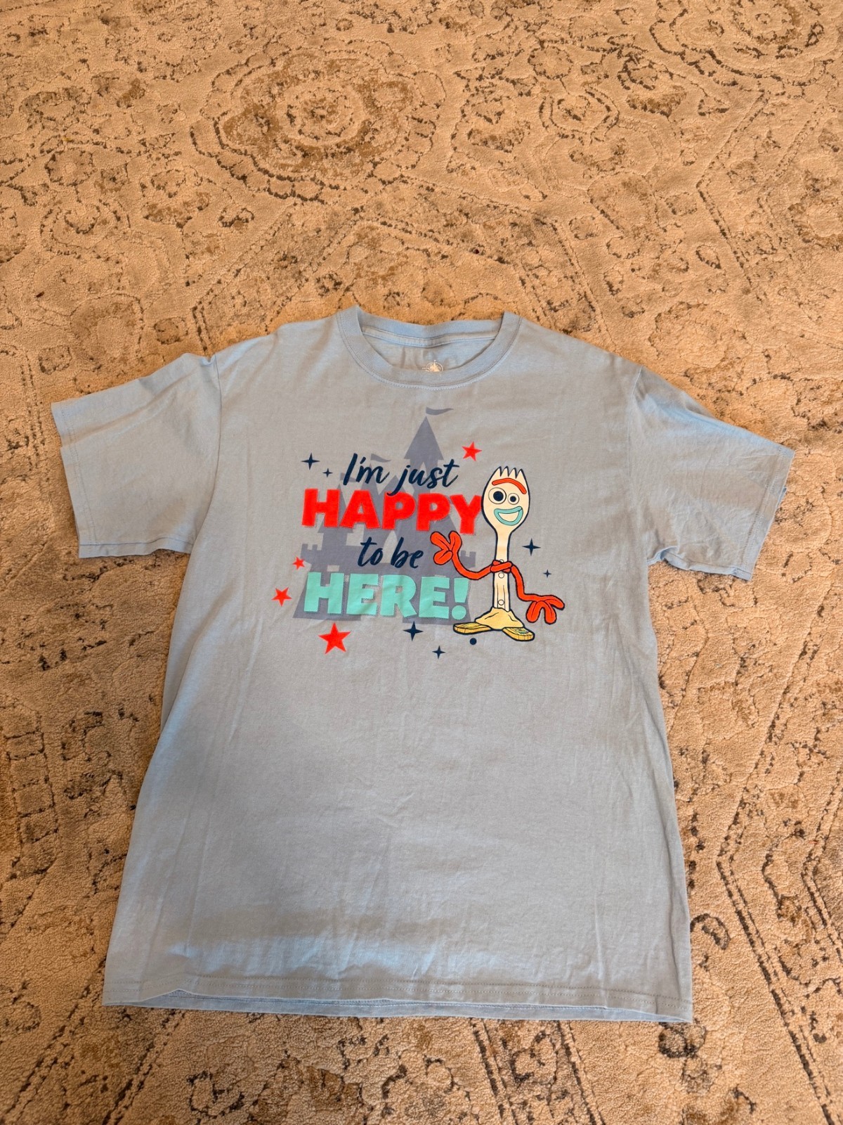 Disney Parks Forky T-Shirt M Toy Story 4 Im Just Happy To Be Here Tee