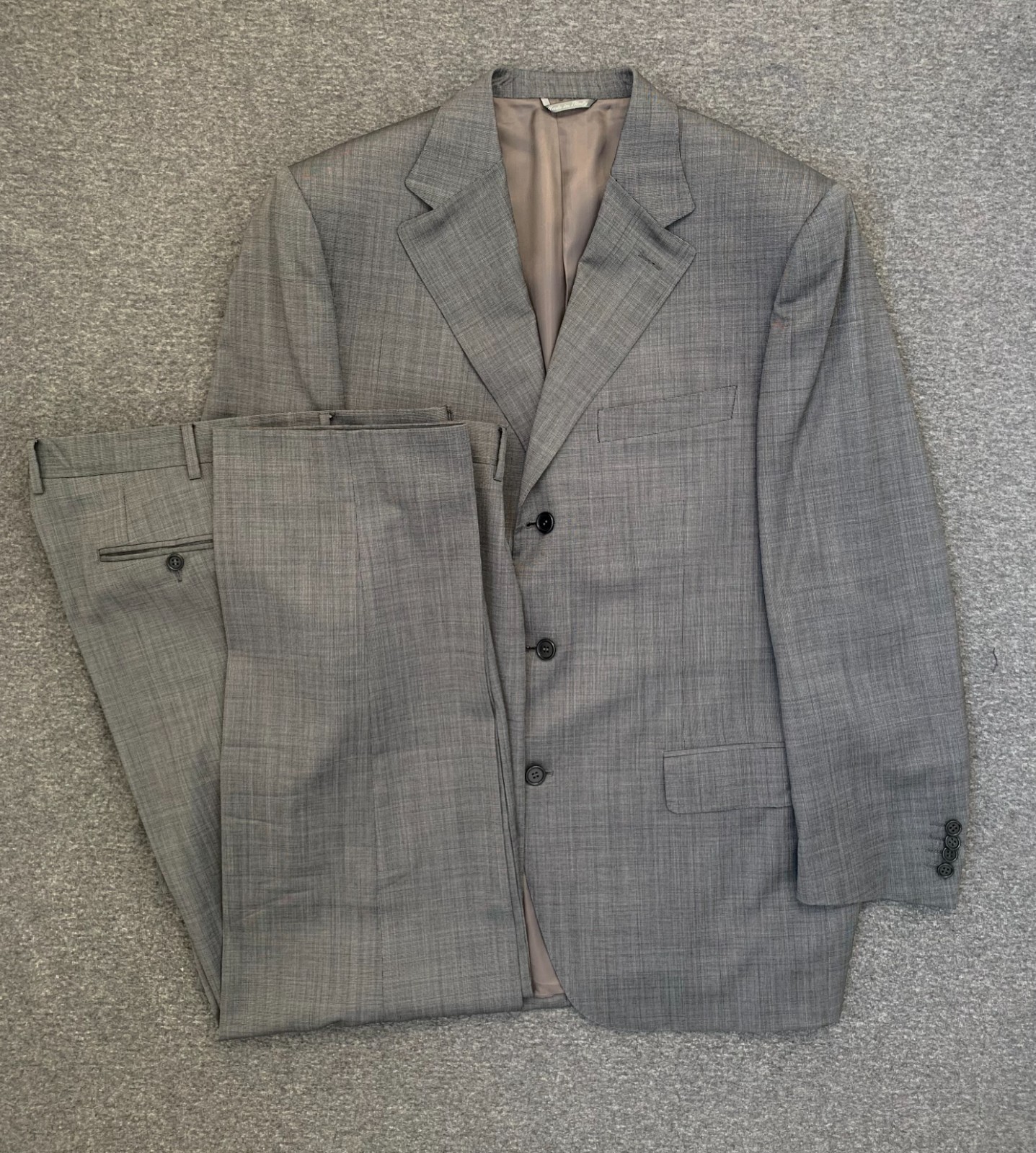 Channali Classic Mid-Grey Suit - 85% Wool 15% Silk IT 54 / XL