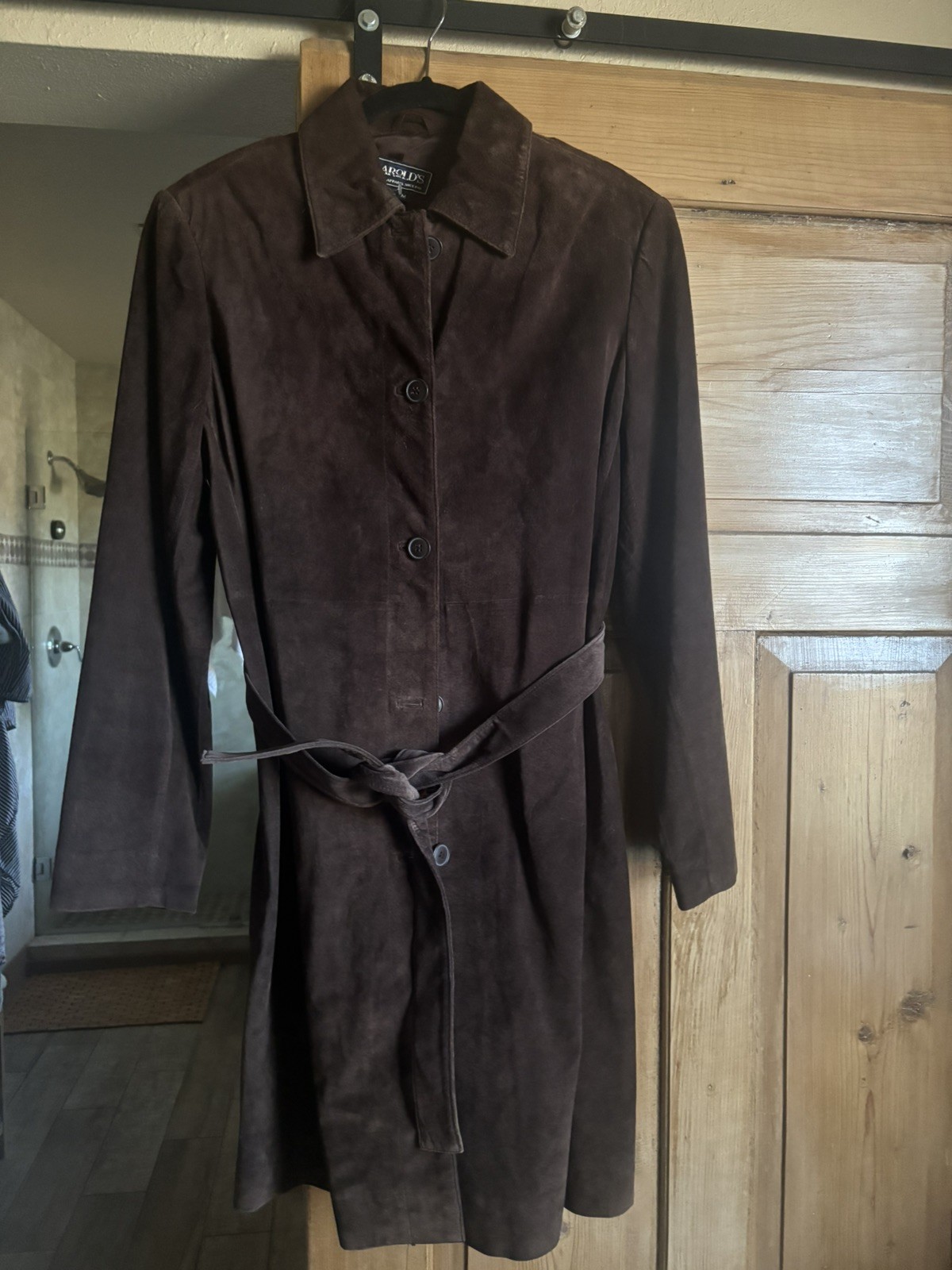 Vintage Harold’s Leather Womens Coat Medium Brown