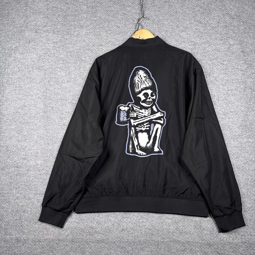 Rogue Dead Guy Bomber Jacket Mens 2XL XXL Black Full Zip Outdoors