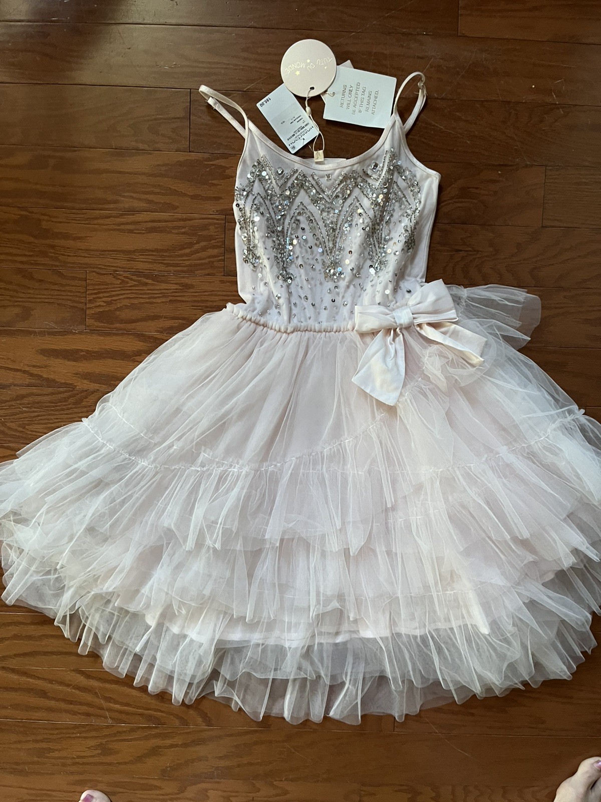 Tutu Du Monde Rococo Tutu Dress Pink Cloud Crystal Beaded Size 10-11Y