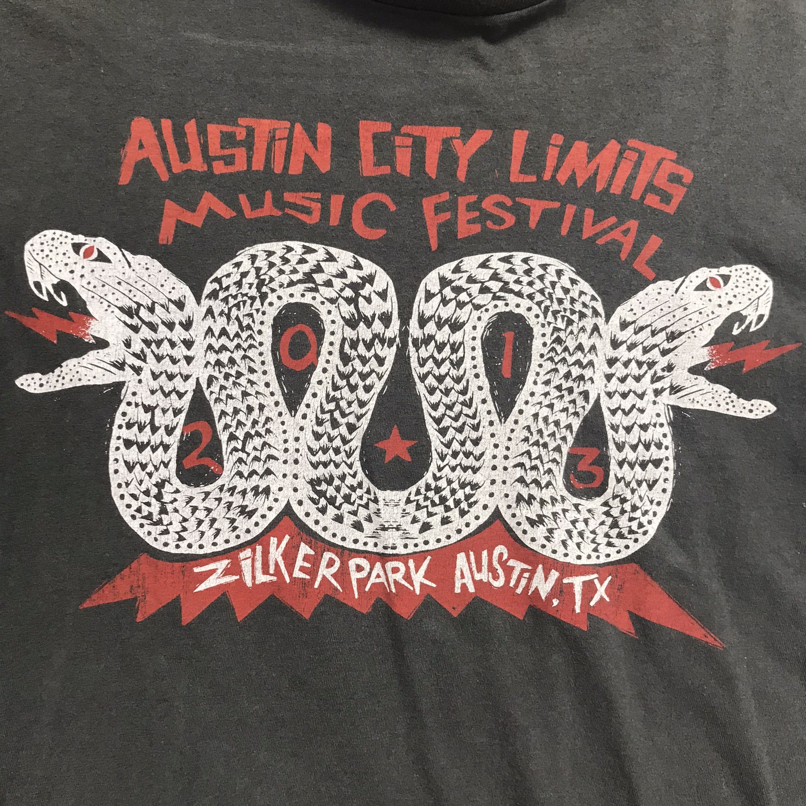 Austin City Limits Music Festival 2013 Concert Tshirt Zilker Park TEXAS-Med