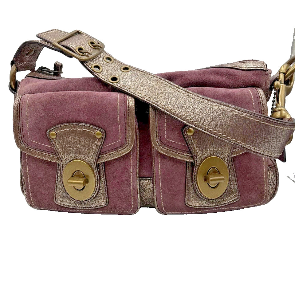 Coach Legacy 65th Anniversary Purple Plum Suede Legacy Shoulder Bag 10350