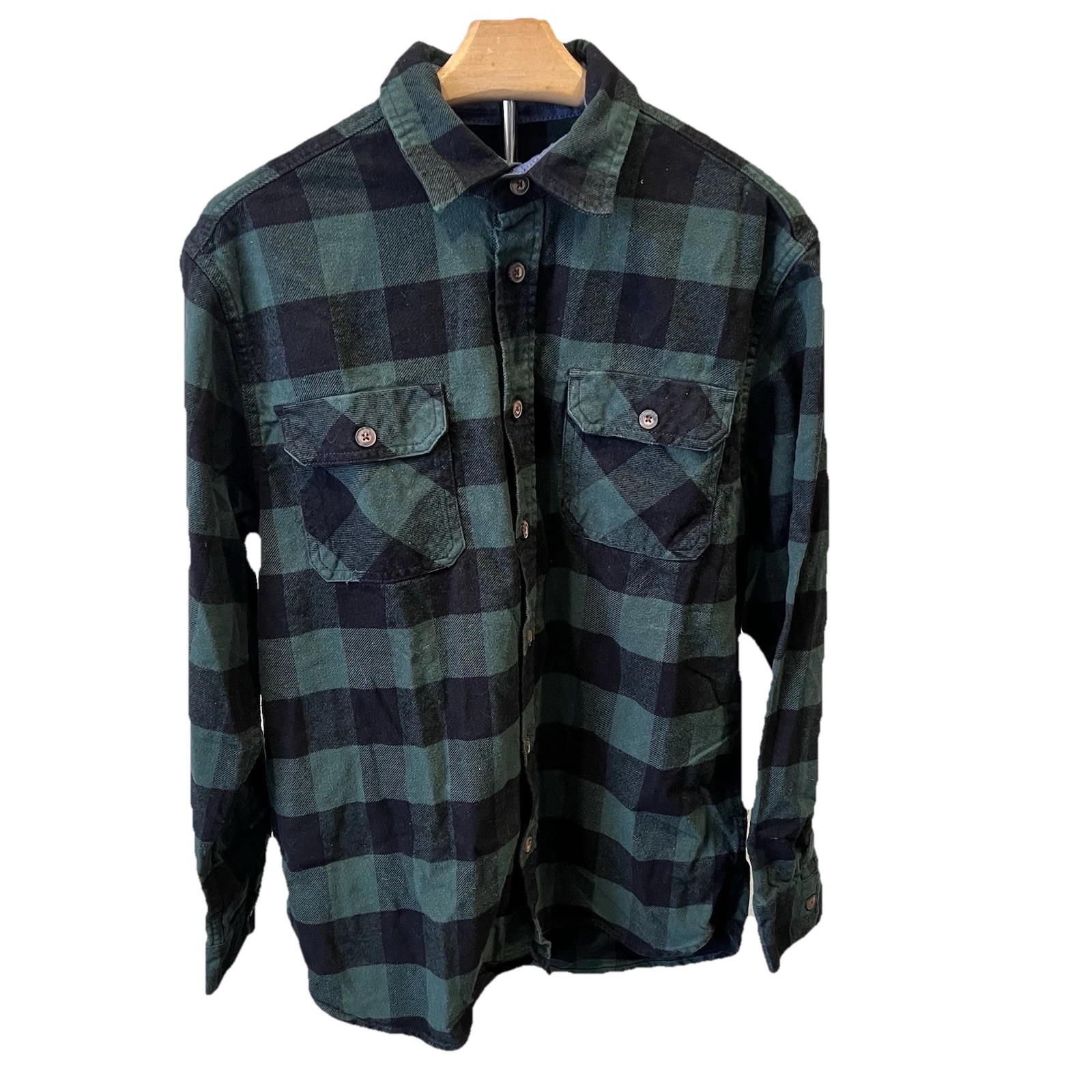 Jachs MFG Heritage Flannel Shirt Men’s M Green Black Buffalo Plaid Lumberjack