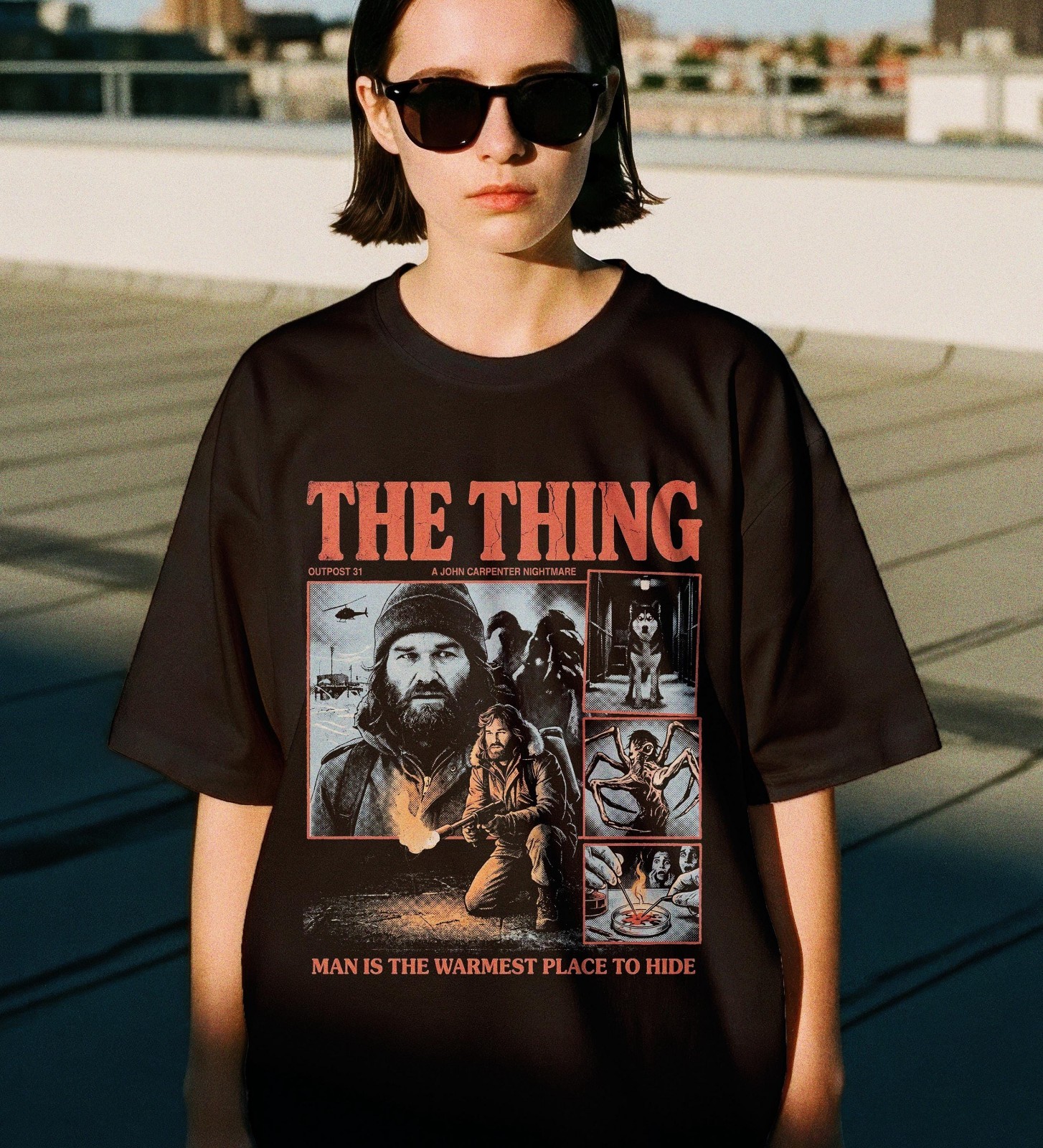HOT The Thing Movie Shirt, 80s Sci Fi Horror Tee, MacReady Film Lover Gift