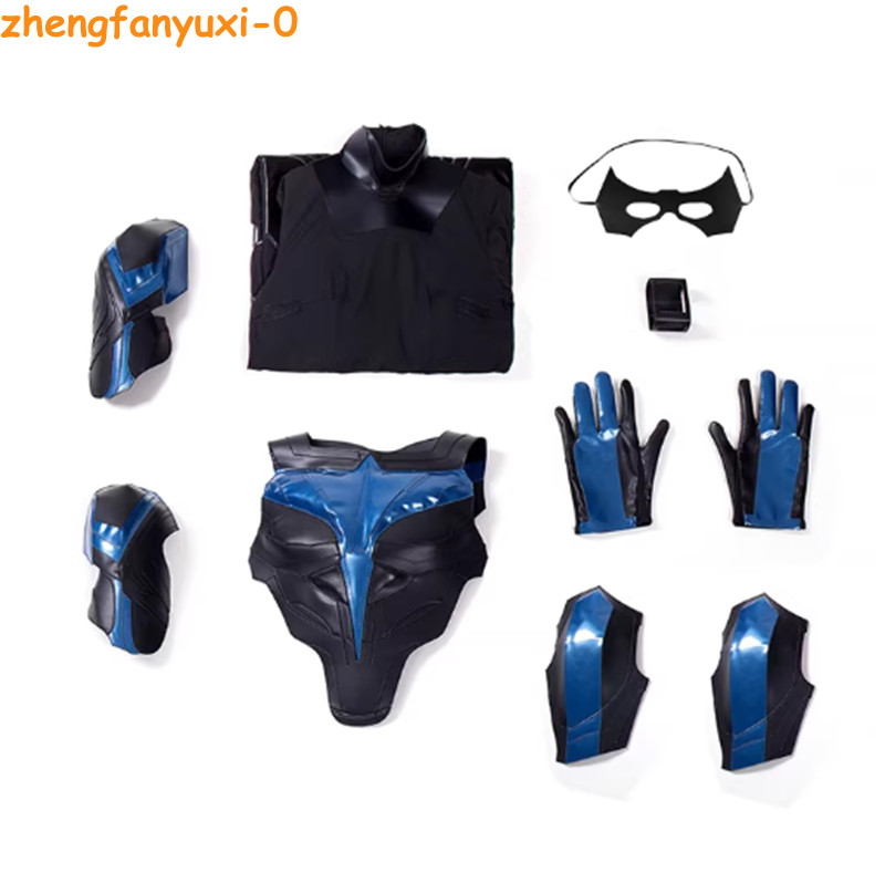 DC Comics Titans Season 3 Nightwing Cosplay Custome Men Outfits With Boots Set
