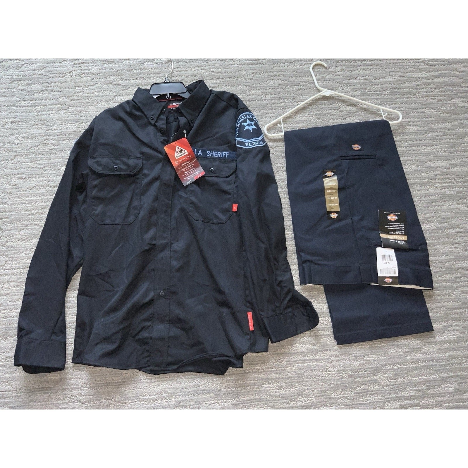 VINTAGE Los Angeles County Sheriff Electrician Full Uniform Old Stock Rare