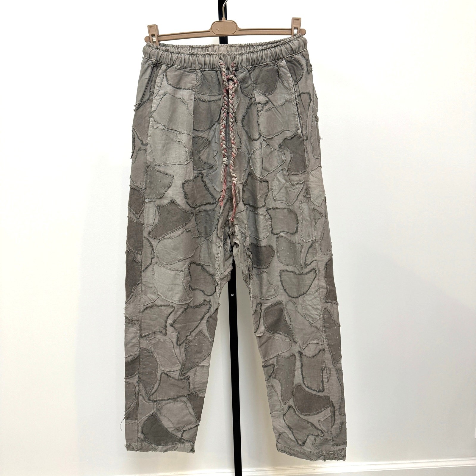 Dr. Collector\'s P61 Chinos Sage Green Pigment Dye Camo Patchwork Pants Medium