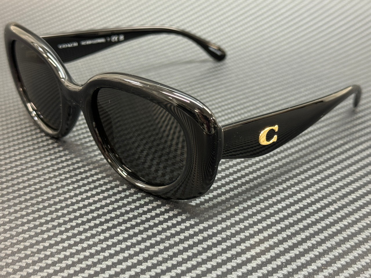 COACH HC8391U 500287 Black Grey Women\'s 53 mm Sunglasses