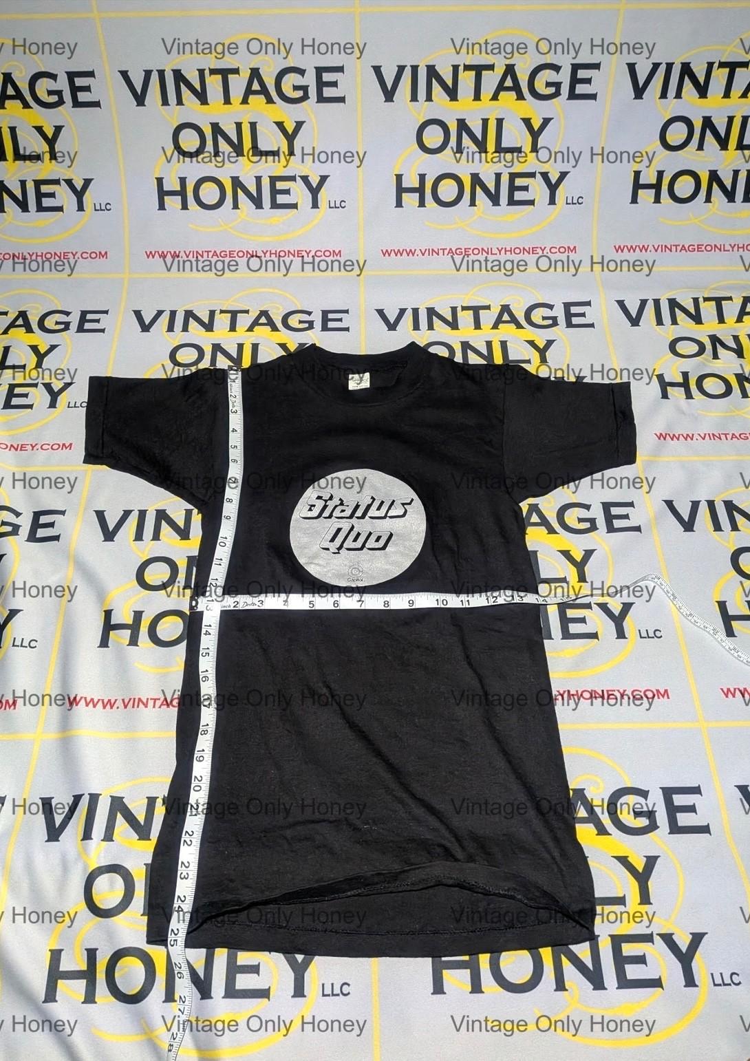 VINTAGE RARE STATUS QUO 1975 BRITISH ROCK BAND ON CAPITOL RECORDS T-SHIRT