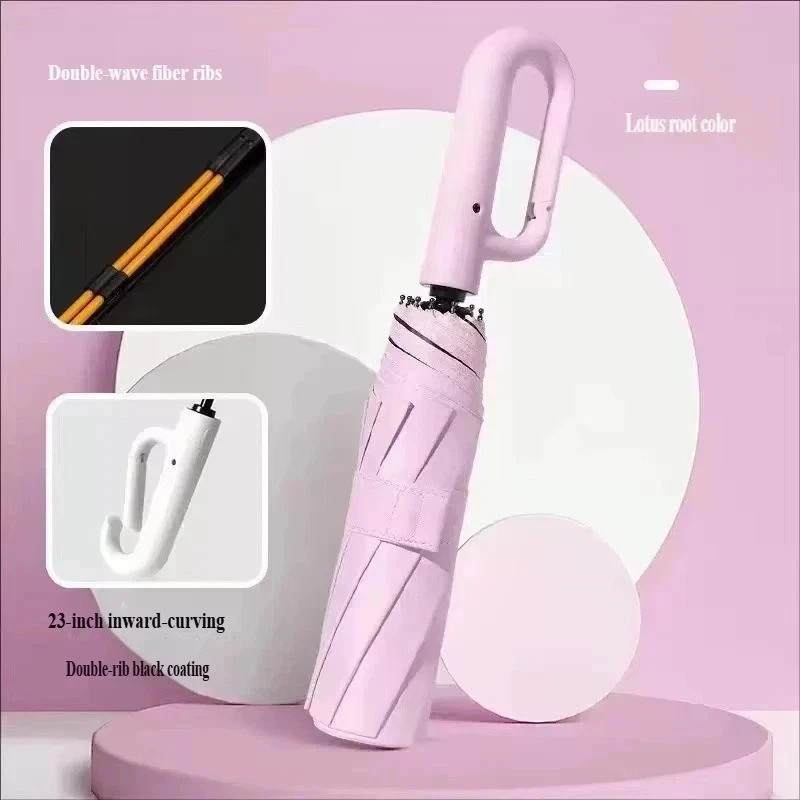 Automatic Folding Umbrella Windproof Sun Rain Large UV Protection Travel
