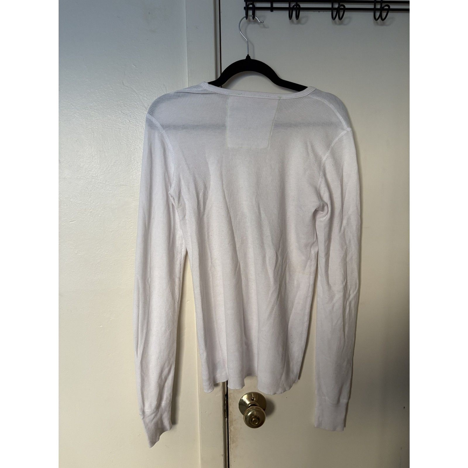 Aviator Nation White Lightning Bolt Long Sleeve Top Crew Neck Women\'s Small