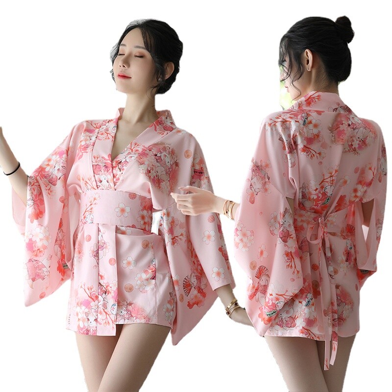 Sexy Lady Nightdress Japanese Style Kimono Cosplay Adult Bodycon Women Babydoll