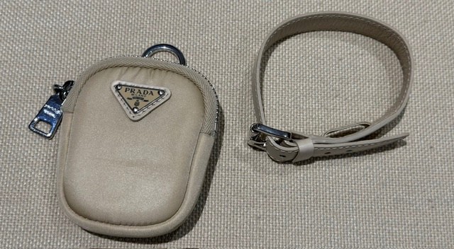 Authentic PRADA Mini Tessuto Ankle Pouch Belt Strap Logo 