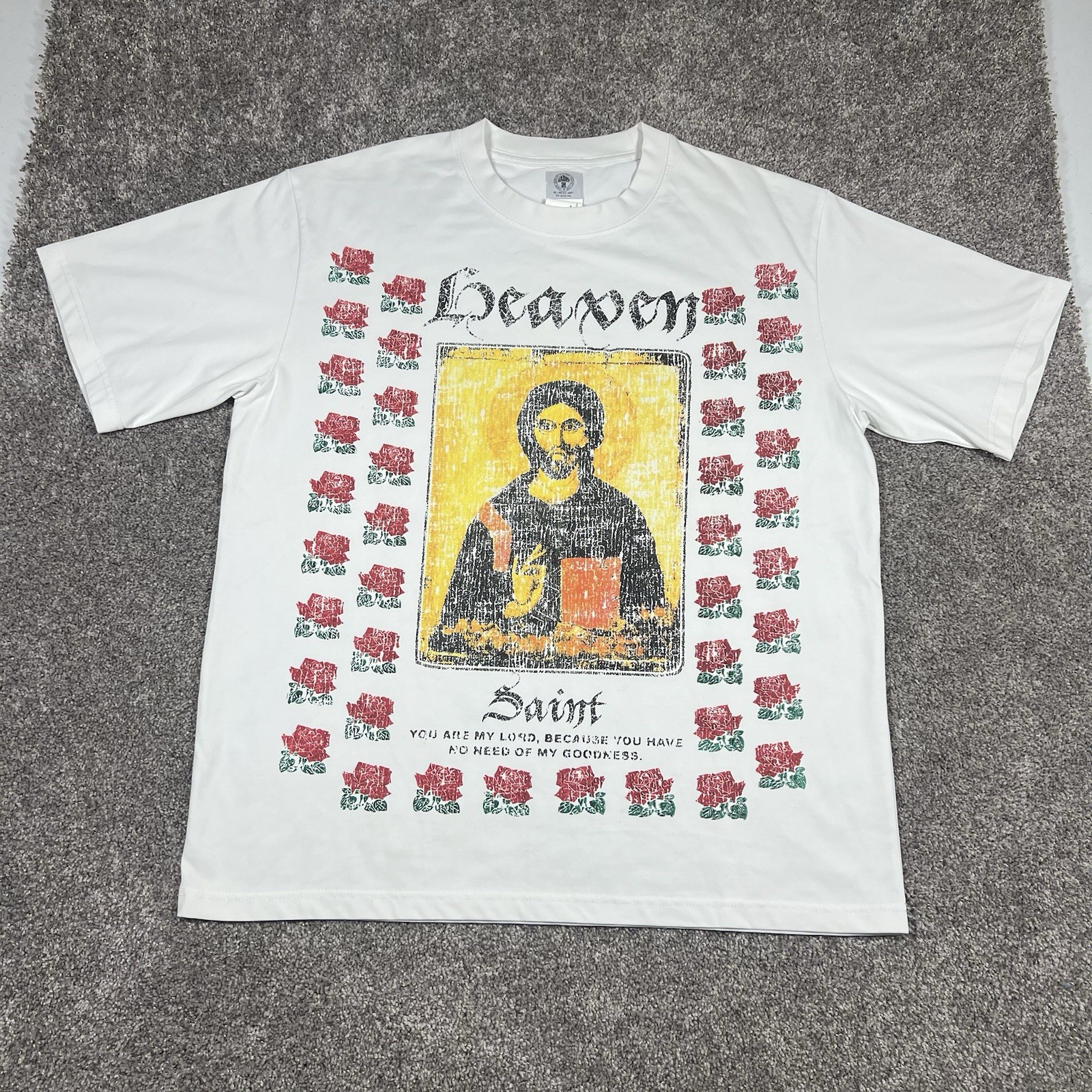Saint Michael Rare Heaven Jesus T-Shirt Size XL Heavyweight Cotton Made In Japan