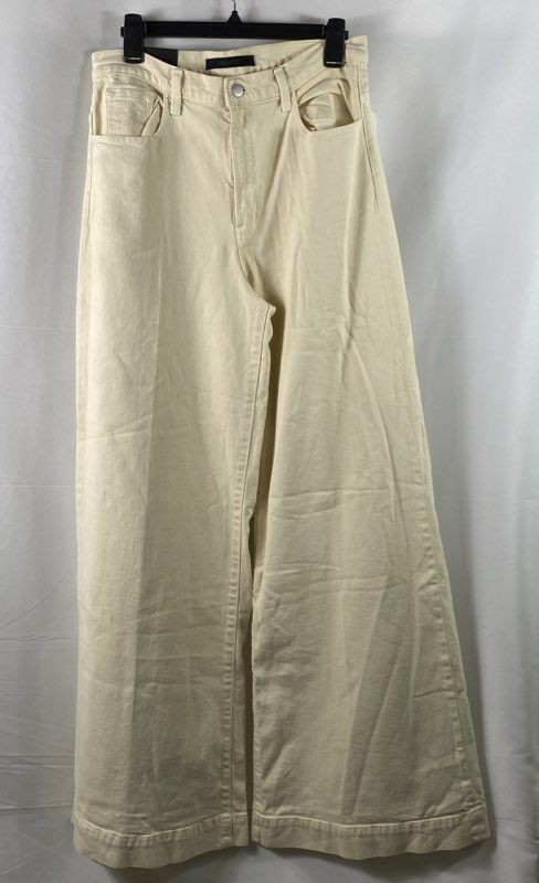 J Brand Women\'s Thelma High-Rise Super Wide Leg Jeans Off-White NWT Sz 30