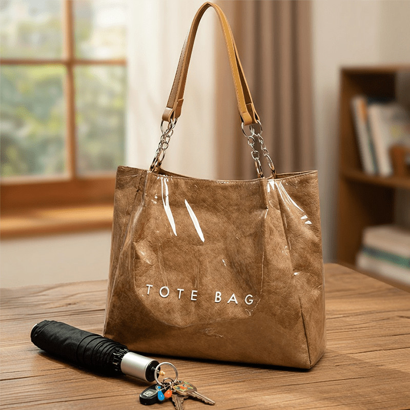 FAXHION Women's shoulder bag, PVC material shoulder crossbody tote bag