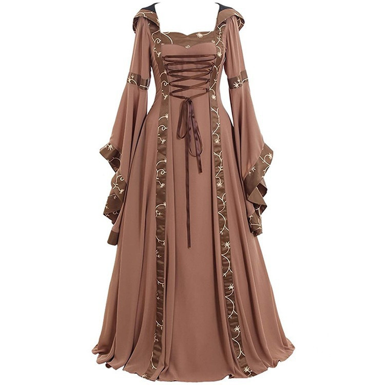 Women's Vintage Victorian Renaissance Gothic Dress Medieval Dress Costume Hooded