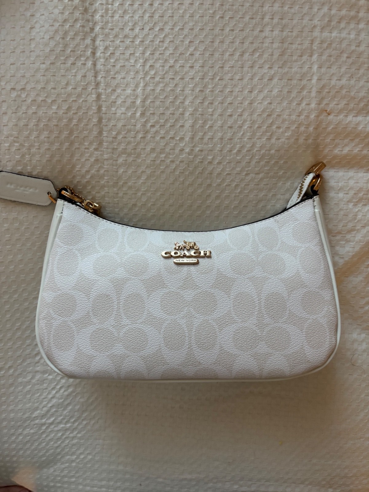 Coach Teri Women\'s Shoulder Bag In Signature Canvas - Chalk (CA548)