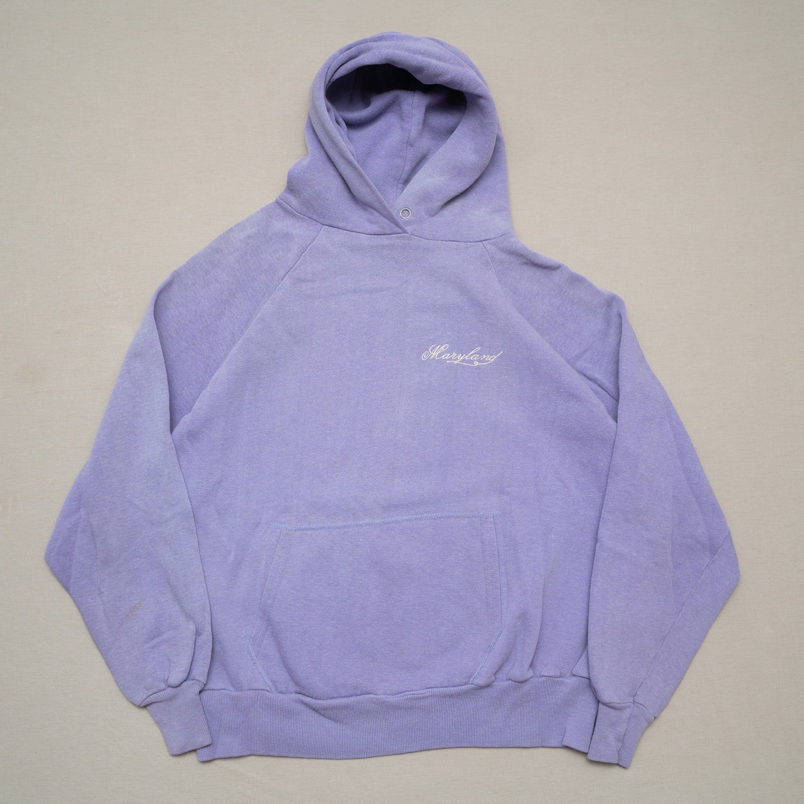 Vintage 70s Maryland Faded Purple 1st Honors Grad Psi Velva Sheen Hoodie Large