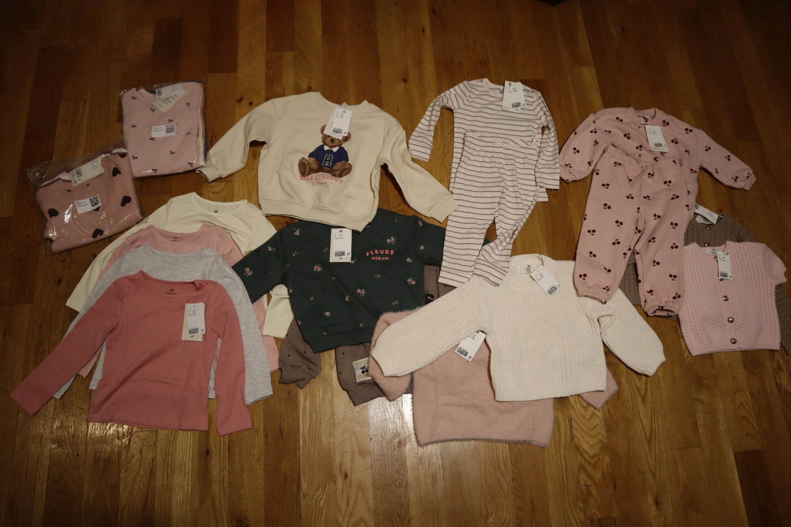 H&M Toddler Girls Clothing Lot 25 Pieces 18M 2T 3T 4T Sweaters Sealed Packs NEW