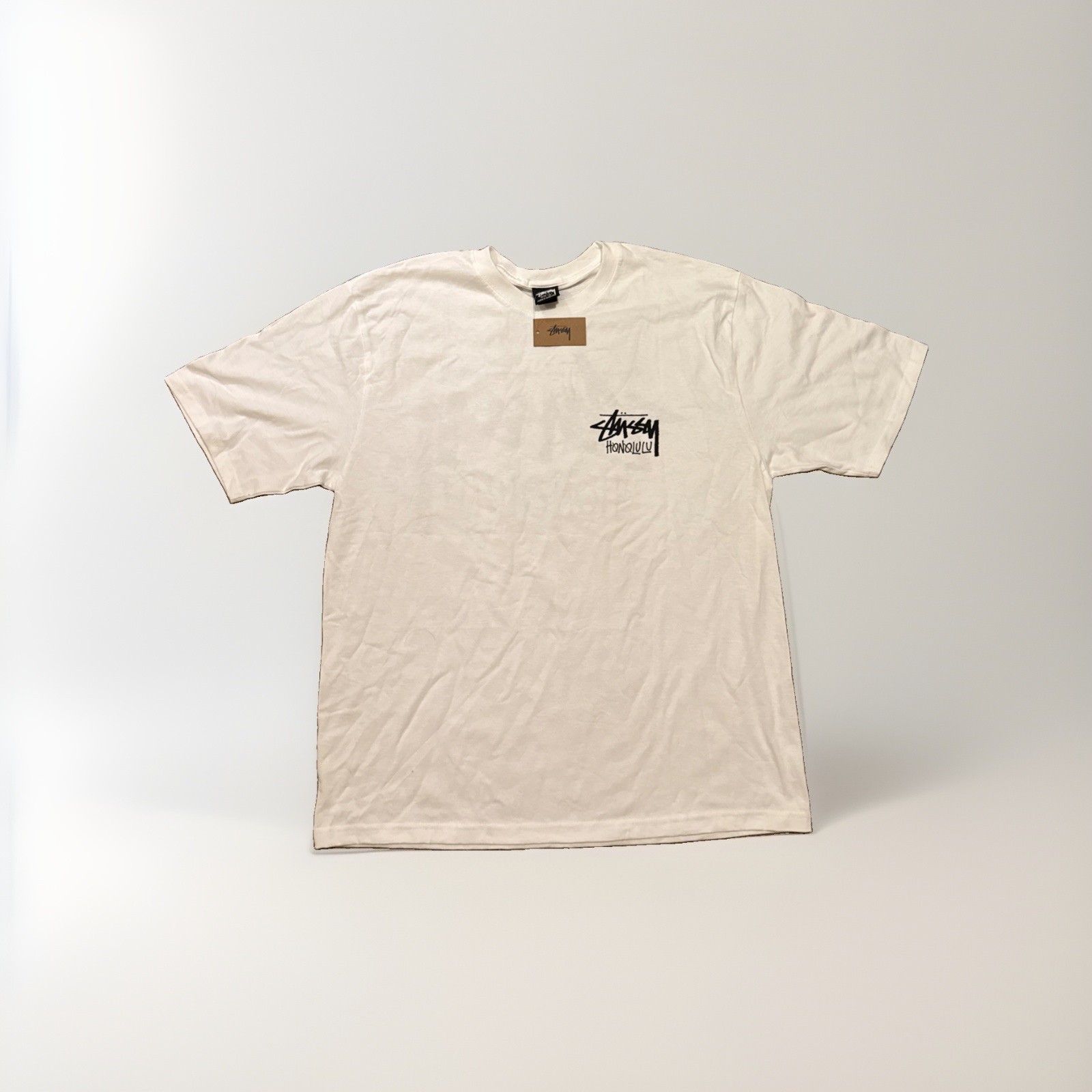 Stüssy Honolulu Chapter Tee White Size L New w/ Bag & Sticker