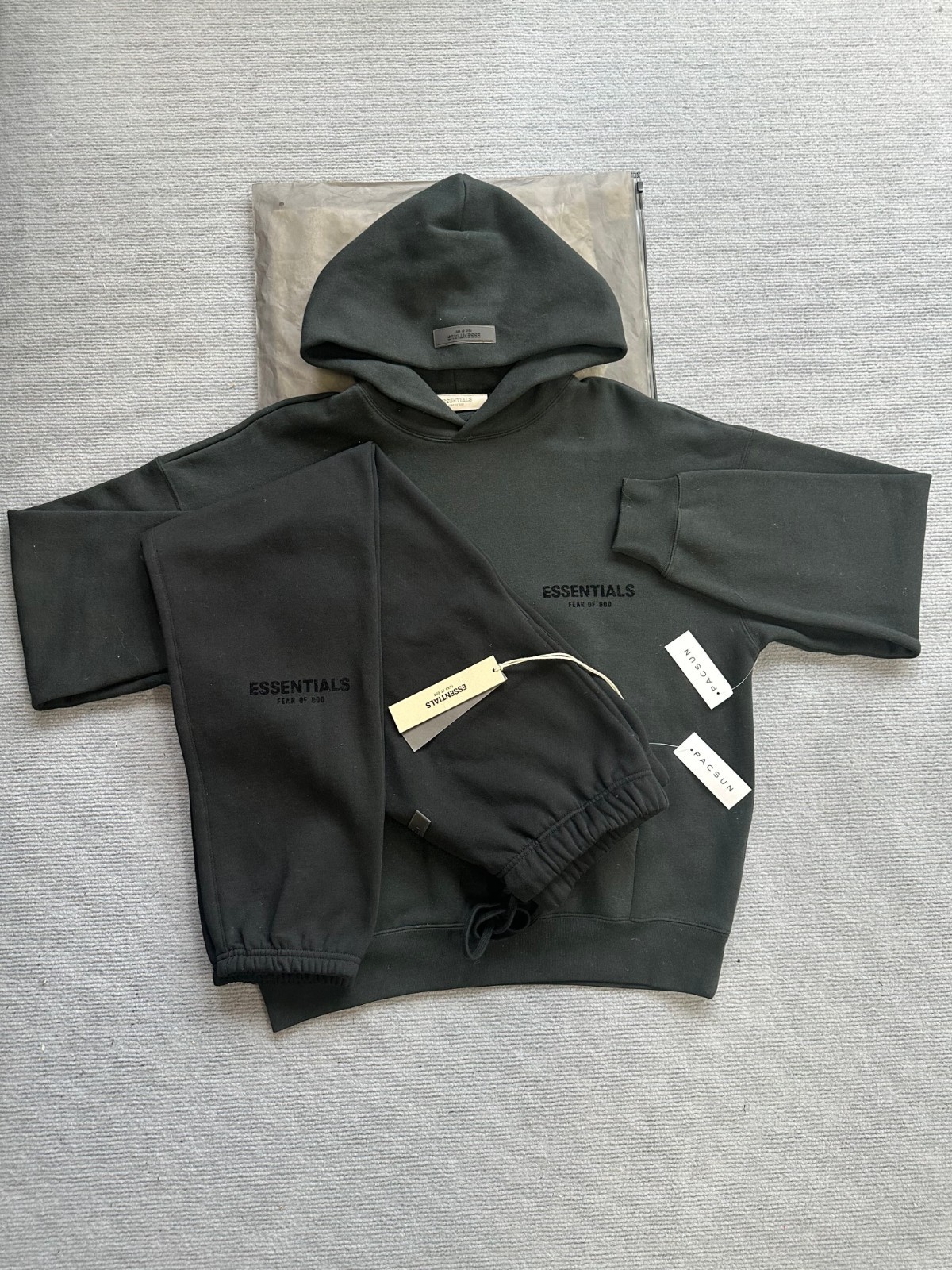 SS22 Essentials Set Black, Sweatpants + Hoodie, Sold Separately, Size XS & NEW
