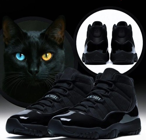 Men's All Size US Jordan 11 'Black Cat' 7-12