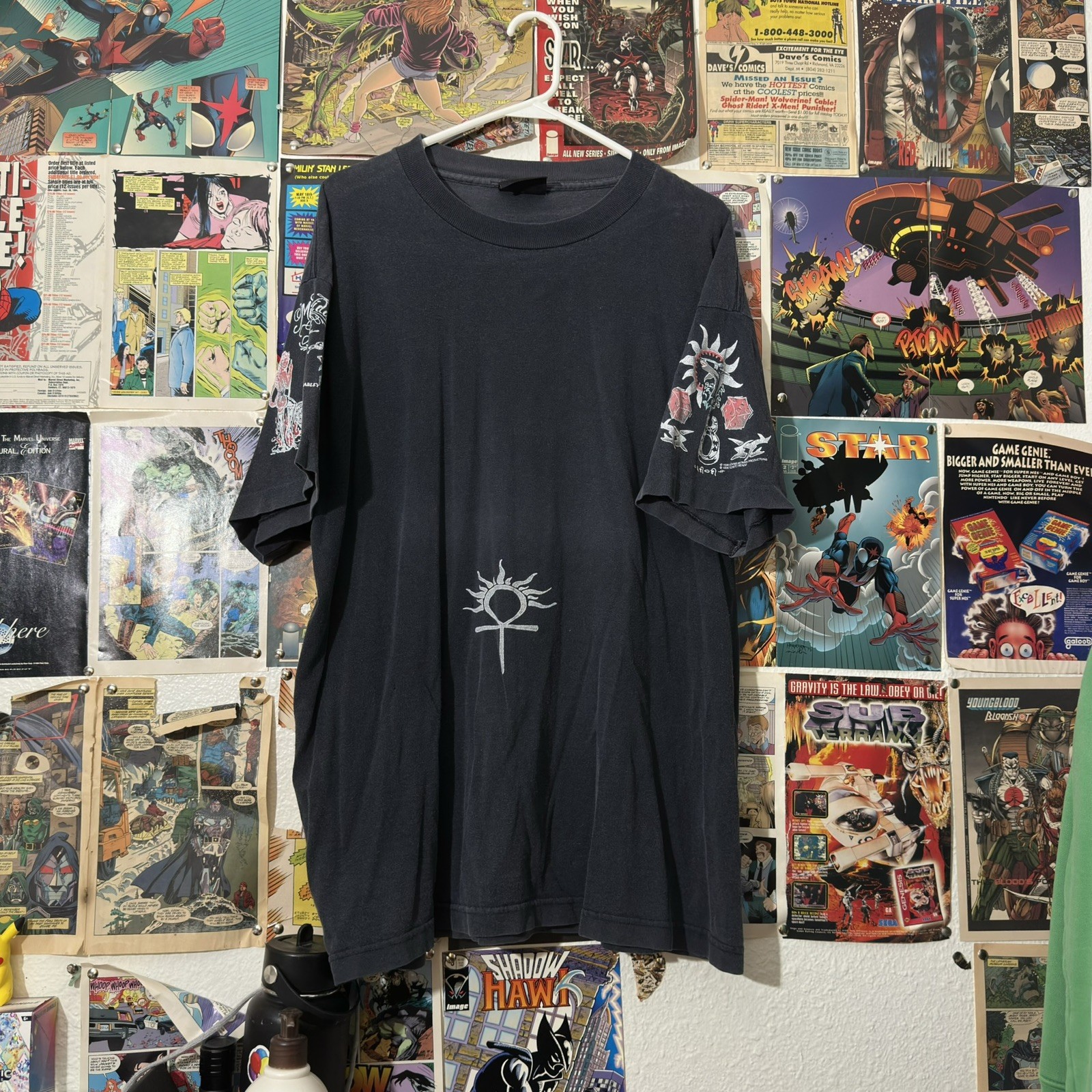 Vintage 1996 Dennis Rodman Rodmans Tattoos short Sleeve Shirt today’s trendz