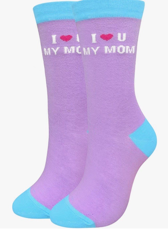 Funny I Love You Mom Socks If You Can Read This Mom Is Off Duty